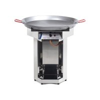 Gratar pe gaz Hendi Fiesta 800, inox, 7,0 Kw, contine furtun de gaz, aprindere electronica si regulator de presiune, 80x80x(H)90 cm - 1