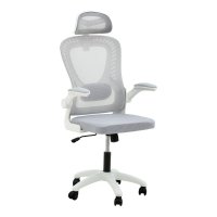 Scaun de birou manager Delilah plasa gri deschis - 1