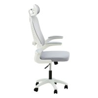 Scaun de birou manager Delilah plasa gri deschis - 3