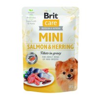 BRIT Care Mini Sterilised, XS-S, File Somon și Herring, hrană umedă câini sterilizați, (în sos) BRIT Care Mini Sterilised, XS-S, File Somon și Herring, plic hrană umedă câini sterilizați, (în sos), 85g - 2