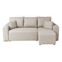 Coltar Canapea BEGA B extensibil, cu arcuri si lada depozitare, colt interschimbabil, bej, 240x153x80 cm - 1