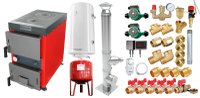 Centrala pe combustibil solid Fornello Rustic KP 20 kW cu plita, accesorii incluse - 1