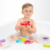 Set 7 animalute de baie Playgro fara BPA Floating Sea Friends New Blue - 5