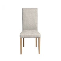 Scaun living TEO, picioare lemn natur, stofa crem, 46x60x98 cm - 1