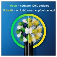 Set 2 x Periuta de dinti electrica Oral-B Vitality Pro, Curatare 2D, 3 programe, 1 Incarcator, 2 Capete, Negru/Violet - 8