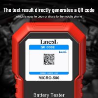 Tester baterie auto Lancol MICRO-500, verificare rapida 12V Plumb-Acid si LiFePO4, compatibil AGM, GEL, EFB, rosu negru - 8