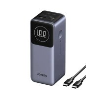 Baterie externa UGREEN 12000mAh 100W Fast Charging Power Bank PB724, 100W, Ecran digital LCD, Gri - 3
