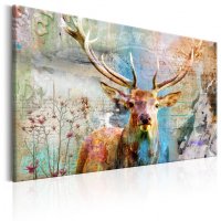 Tablou - Deer on Wood 90x60 cm - 1
