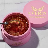 Gel Autonivelant Everin New Obsession Nail Crush 50gr - Gel Cupru cu Glitter Multichrome - 1