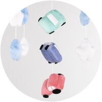 Carusel muzical pentru patut cu proiector Chipolino Cars - 1