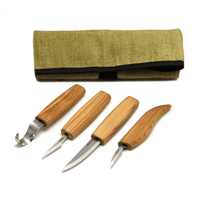 Set sculptura lemn BeaverCraft S09, 4 unelte pentru sculptura - 1