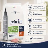 EXCLUSION Monoprotein VD Intestinal Medium&Large M-XL, Porc și Orez, dietă veterinară, hrană uscată câini, sistem digestiv, 12kg - 3