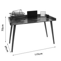Birou Brady lemn de pin natural nuc 119x59x75cm - 5