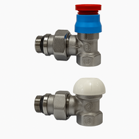 Kit Giacomini R470AX003 pentru radiator, cu cap termostatic, ventil de tur si robinet de retur, unghiular, 1/2 x 16 mm - 4
