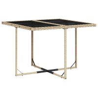 Set de mobilier de gradina 5 piese bej din poliratan cu perne confortabile - 4