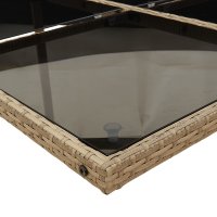 Set de mobilier de gradina 5 piese bej din poliratan cu perne confortabile - 7