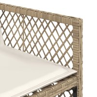 Set de mobilier de gradina 5 piese bej din poliratan cu perne confortabile - 8