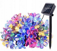 Instalatie solara flori de cires RGB cu 50 led-uri multicolor - 1