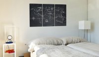 Tablou din plută - Travel broadens the mind (triptych) [Cork Map] 60x40 cm - 2