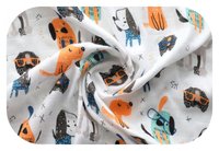 Scutec pentru bebelusi EgaKids, cu fibra din bambus, versatil, reutilizabil, dimensiune 60 x 60 cm, modelCute Dogs - 1