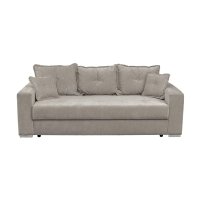 Canapea extensibila ARISSA, 3 locuri, cu arcuri, bej inchis, 235x110x77 cm - 1