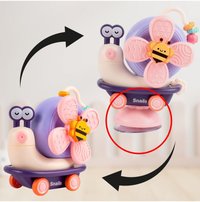 Jucarie interactiva pentru copii Malplay Funny Snail, fixare cu ventuza, dimensiune 16.5 x 12.5 x 8 cm - 1