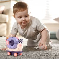 Jucarie interactiva pentru copii Malplay Funny Snail, fixare cu ventuza, dimensiune 16.5 x 12.5 x 8 cm - 3