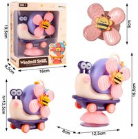 Jucarie interactiva pentru copii Malplay Funny Snail, fixare cu ventuza, dimensiune 16.5 x 12.5 x 8 cm - 4