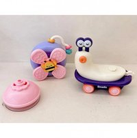 Jucarie interactiva pentru copii Malplay Funny Snail, fixare cu ventuza, dimensiune 16.5 x 12.5 x 8 cm - 8
