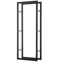 Raft Lemne pentru Casa si Gradina Greutate maxima 100kg Negru, Modern și elegant 60x25x150cm HOMCOM | Aosom RO - 1