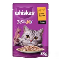 WHISKAS Tasty Mix - Crema Delicioasa cu Miel si Curcan pentru Pisici, 85g - 1