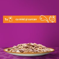 WHISKAS Tasty Mix - Crema Delicioasa cu Miel si Curcan pentru Pisici, 85g - 3