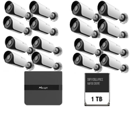 Kit de supraveghere video Milesight cu 16 camere Bullet MS-C2964-UPD si NVR MS-N5016-PE - 1