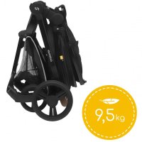 Carucior transformabil 2 in 1 Nasjo Onyx Skiddou Negru - 1