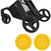 Carucior transformabil 2 in 1 Nasjo Onyx Skiddou Negru - 3