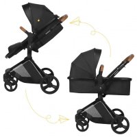 Carucior transformabil 2 in 1 Nasjo Onyx Skiddou Negru - 4