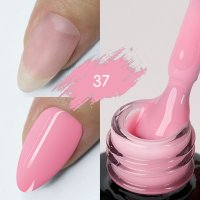 Color Rubber Base Kievskaya Nr. 37 15ml | Bază rubber color roz pastel delicat - 1
