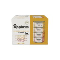 APPLAWS Pui in Supa pentru Pisici, Multipack 12 x 70g de Hrana Umeda - 1