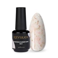 Diamonds Rubber Base Kievskaya Nr. 01 15ml | Bază rubber cu particule decorative - 1