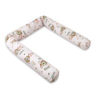 Aparatoare pentru patut MimiNu, Tip rulou, Husa detasabila, 180 cm, Bumbac Oeko Tex Standard 100, Design Little Ballerina Pink - 1