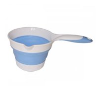Cadita pliabila bebe Little Mom cu suport metalic, pernuta anatomica, termometru si accesorii Albastru - 2