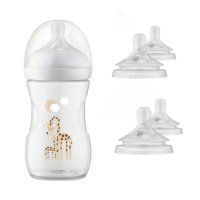 Set Philips Avent Natural Response: biberon anticolici 260 ml cu imprimeu Girafa si 4 tetine debit 4 - 1