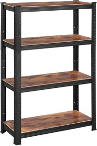 Raft metalic Songmics, Negru, Capacitate 520 kg, Dimensiuni 40 x 80 x 160 cm - 1