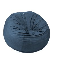Fotoliu King Size Pufrelax din Denim cu Husa Detasabila si Functie Transformabila in Pat - 3