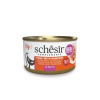 SCHESIR In Broth, Ton și dovleac, conservă hrană umedă pisici, (în supă), 70g - 2