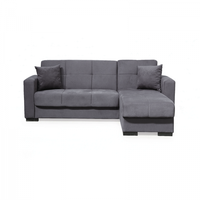 Coltar extensibil BETTY cu lada de depozitare, colt interschimbabil, gri, 212x145x80 cm - 1