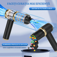 Aspirator Auto Wireless 4 in 1 N2L Store®, 10000 PA, Motor Brushless, 50000 RPM, Suflare/Vacuum, HEPA - 4