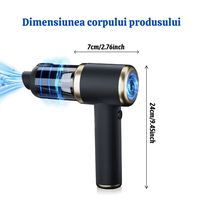 Aspirator Auto Wireless 4 in 1 N2L Store®, 10000 PA, Motor Brushless, 50000 RPM, Suflare/Vacuum, HEPA - 2