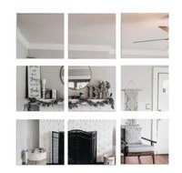 UB Set 16 Oglinzi Decorative Design PATRAT 20 X 20 cm Acrilice Cristal - Diamant - Fagure - 1