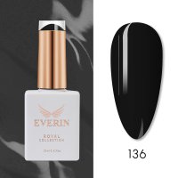 Oja Semipermanentă Everin Royal 137 Negru TPO Free - Negru Intens Clasic - 1